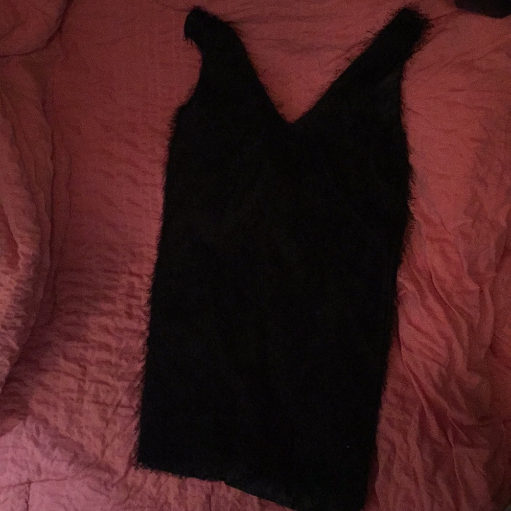 Black V-Neck Flapper Dress